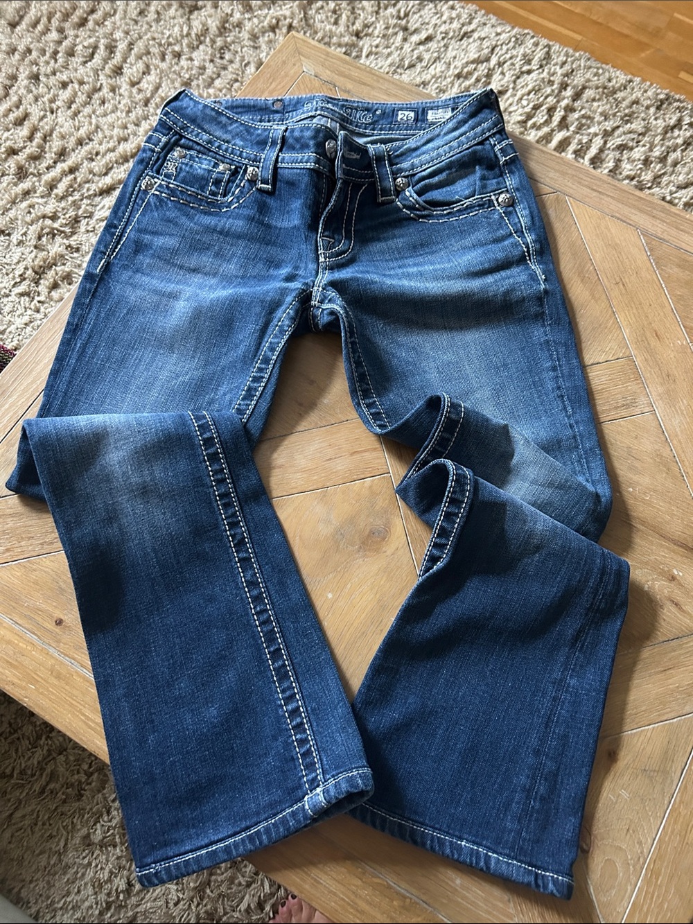 MissMe Signature Women’s Bootcut Jeans - Classic Stretch Denim